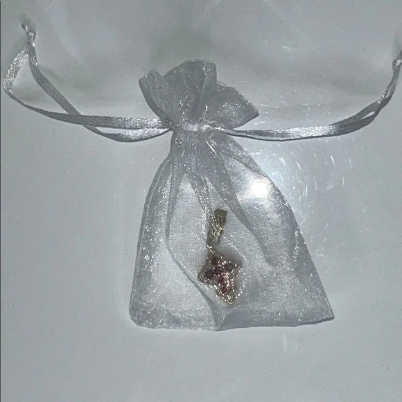 NWOT Gems En Vogue Sterling Silver Genuine Ruby 14 Gold Accent Cross Charm Boho - Picture 7 of 7